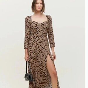Mara Bobcat Animal Print Open Back Dress size s